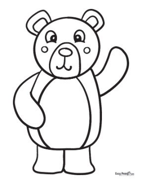 Bear Coloring Pages -  Printable Sheets - Easy Peasy and Fun