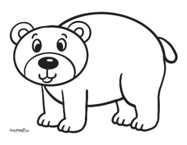 Bear Coloring Pages -  Printable Sheets - Easy Peasy and Fun