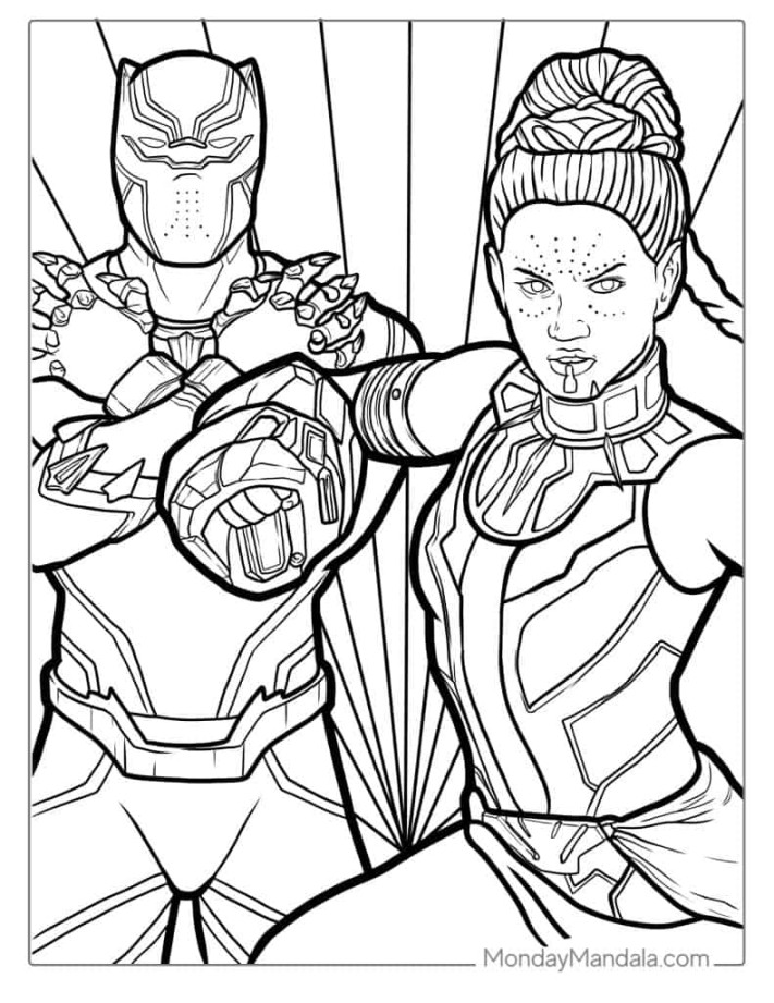 Black Panther Coloring Pages (Free PDF Printables)