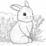 Bunny Coloring Pages –  New Rabbit Coloring Sheets