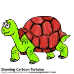 Cartoon Tortoise Colored Pencils – Drawing Cartoon Tortoise With