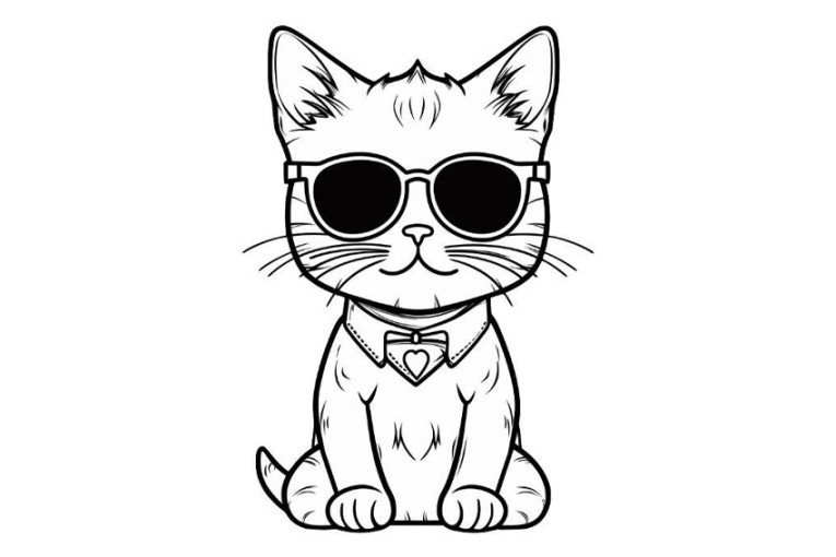 Cat Coloring Pages  Free Printable Kitten Coloring Sheets