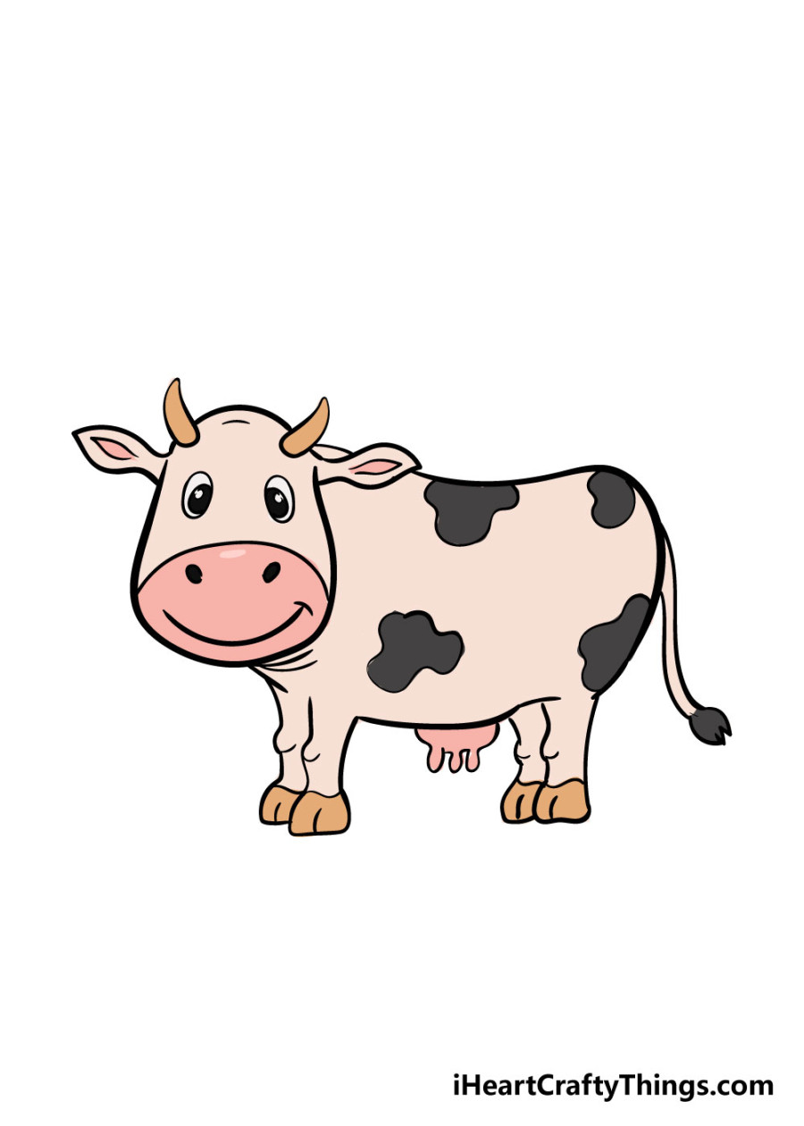 Cow Drawing - How To Draw A Cow Step By Step!