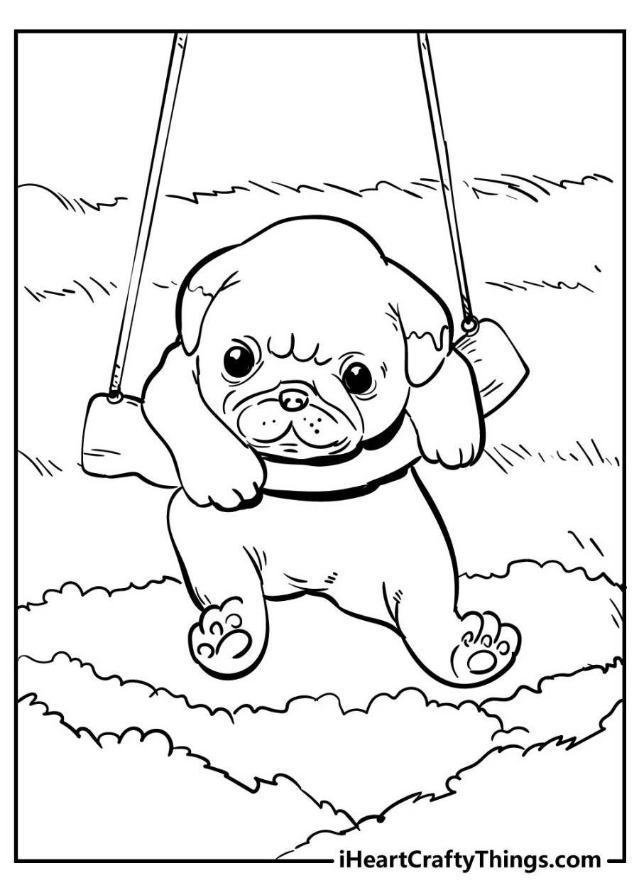 Cute Animals Coloring Pages  Puppy coloring pages, Animal