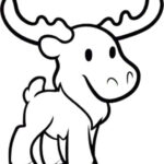 Cute Moose Coloring Page – Download & Print Online Coloring Pages