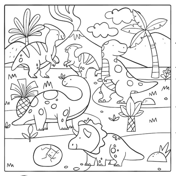 Dinosaur Coloring Pages Images - Free Download on Freepik