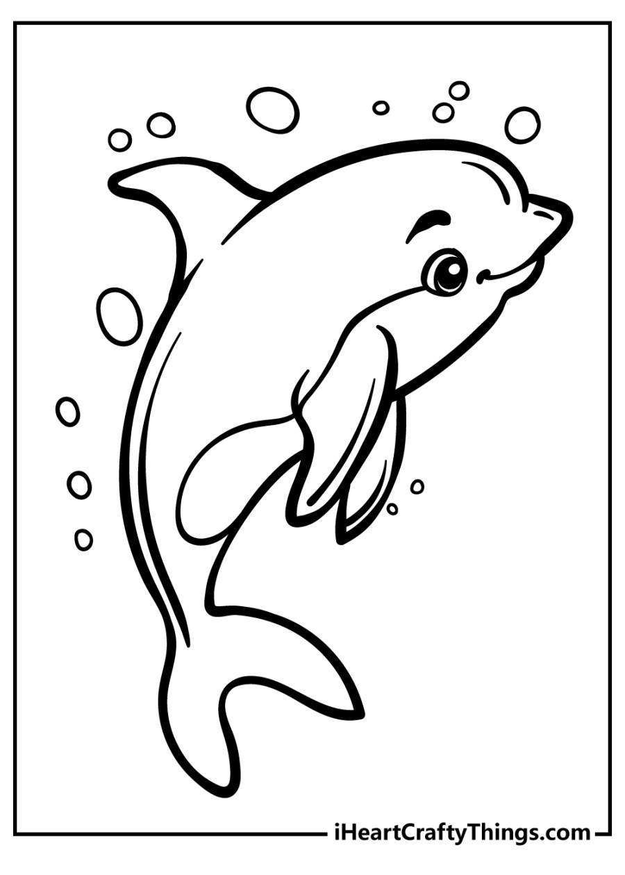 Dolphin Coloring Pages (% Free Printables)