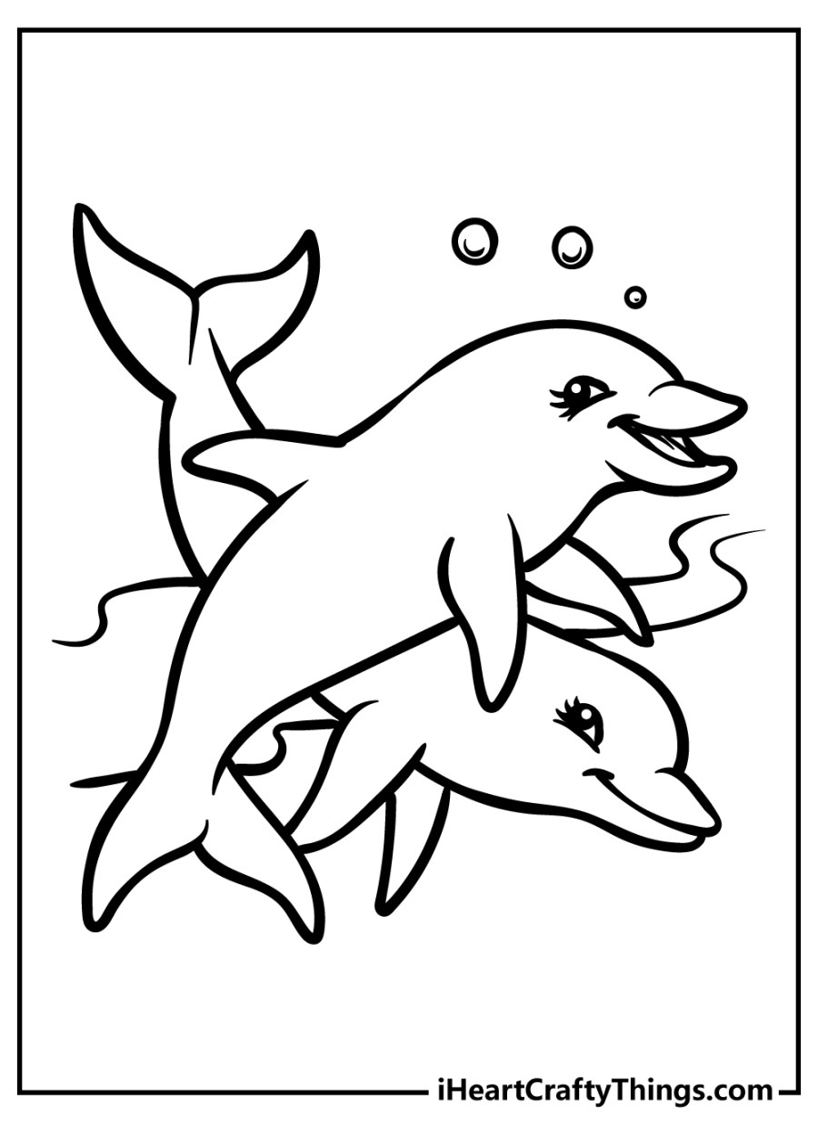 Dolphin Coloring Pages (% Free Printables)