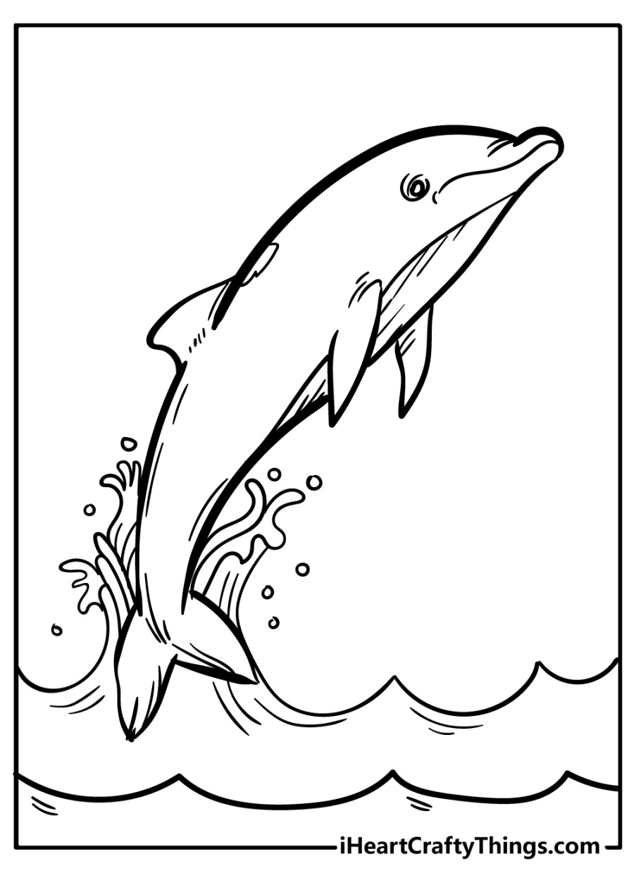 Dolphin Coloring Pages (% Free Printables)