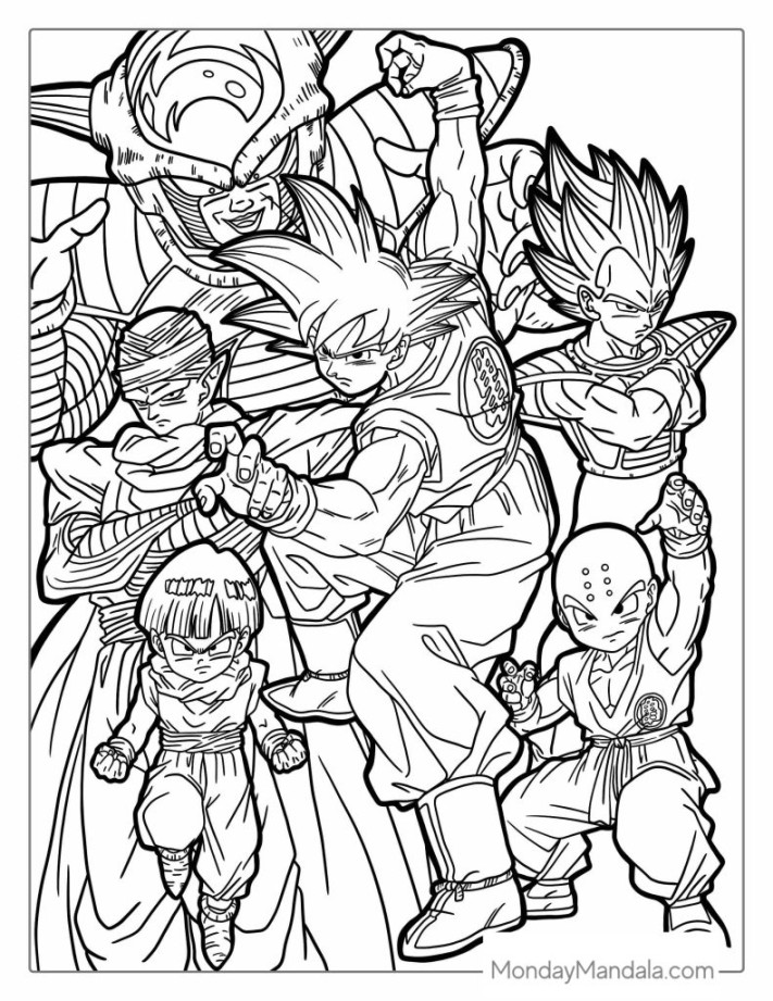 Dragon Ball Z Coloring Pages (Free PDF Printables)