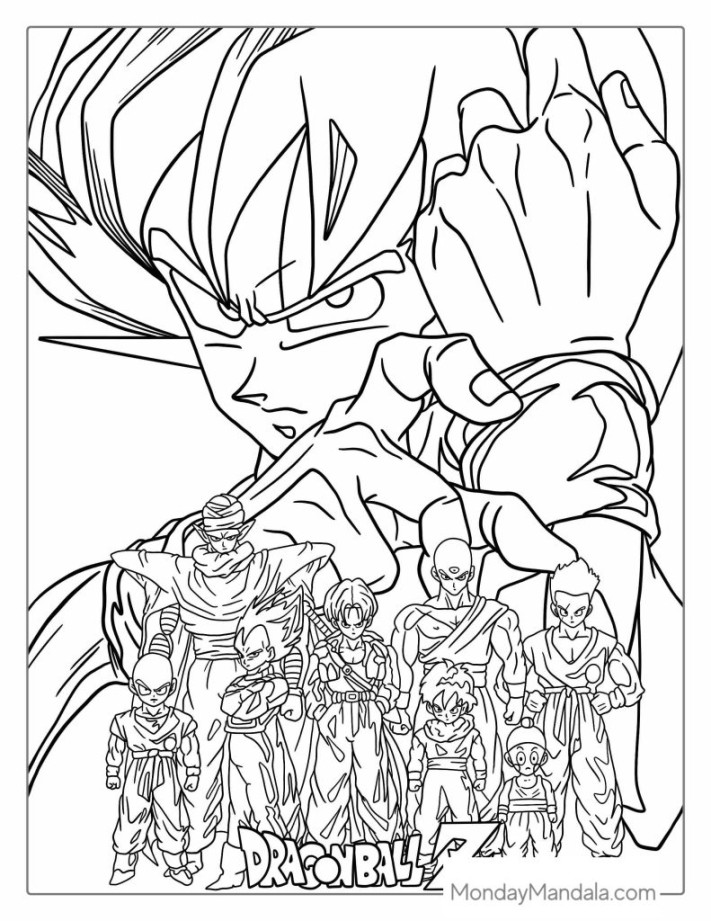 Dragon Ball Z Coloring Pages (Free PDF Printables)