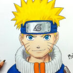 Drawing Naruto Uzumaki With Colour Pencils  Naruto  Budget Art