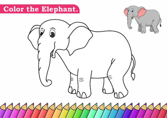 Elephant Drawing Colour Images - Free Download on Freepik