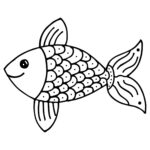 Fish Coloring Page For Kids Eps File And Image  Vector Art