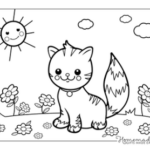 Free Cat Coloring Pages For Kids & Adults