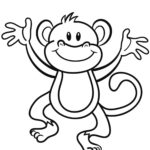 Free Monkey Drawing To Download And Color – Monkeys Kids Coloring