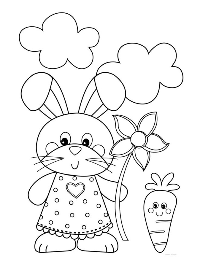 Free Printable Easter Egg Coloring Pages  Bunny coloring pages