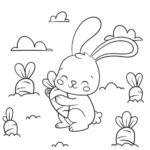 Free Vector  Cute Coloring Book With Bunny