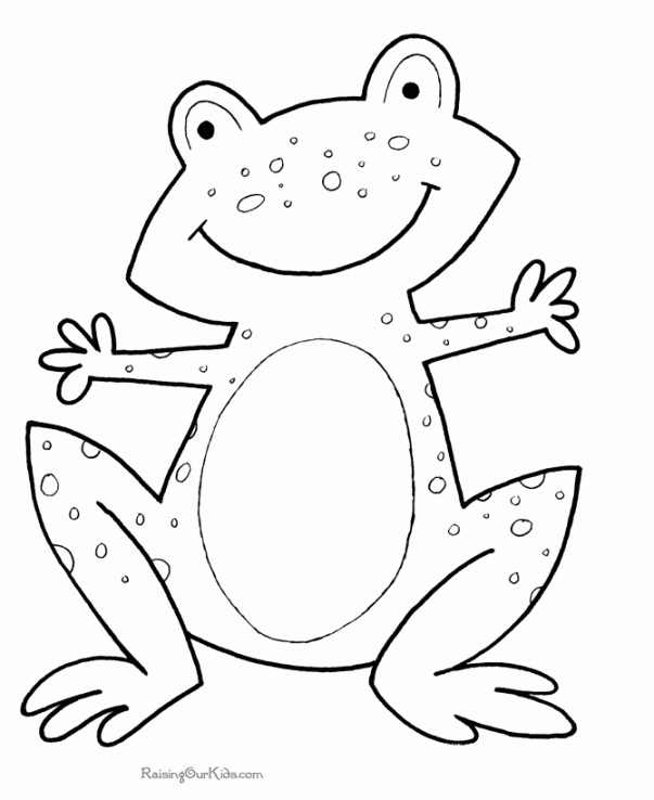 Frog coloring book pages