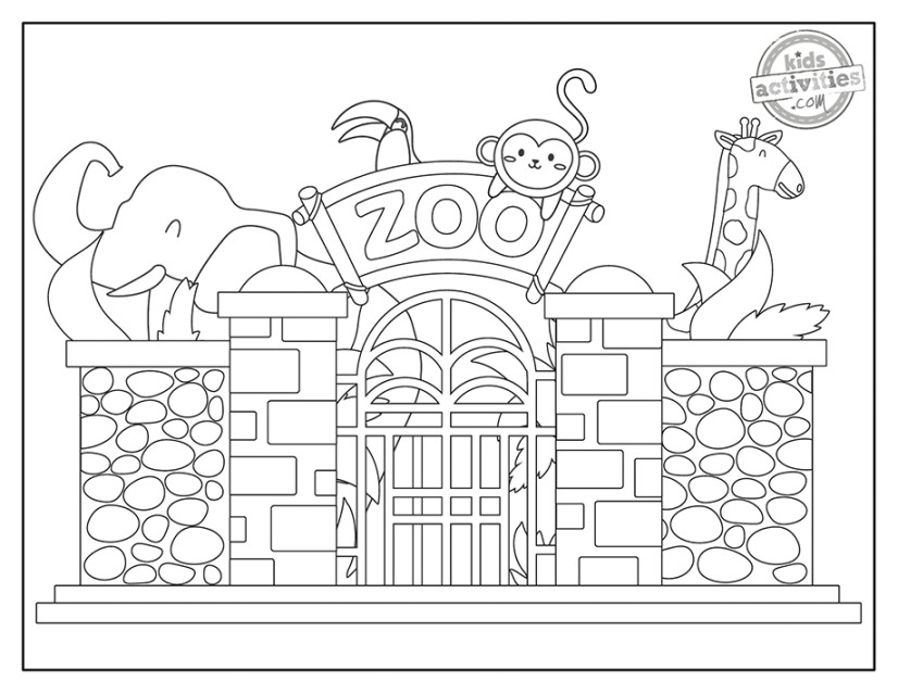 Fun & Free Zoo Animal Coloring Pages  Kids Activities Blog