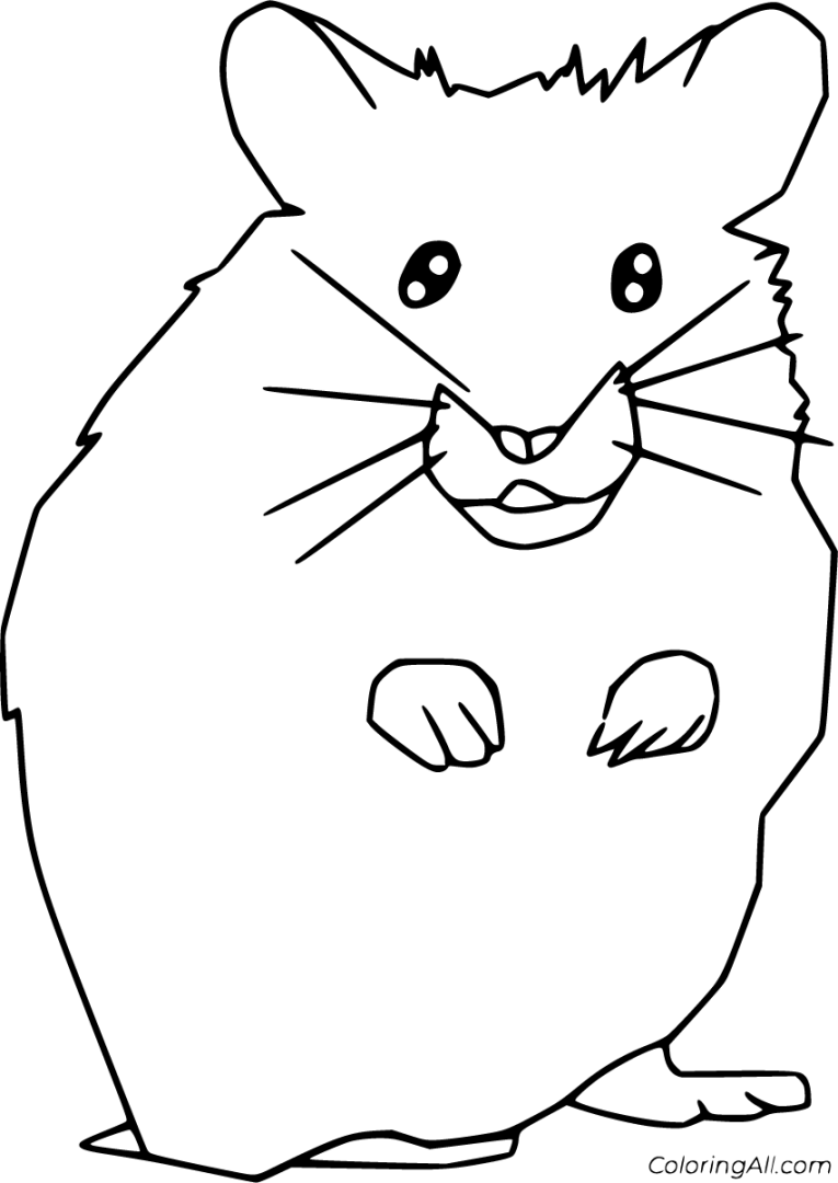 Hamster Coloring Pages - ColoringAll