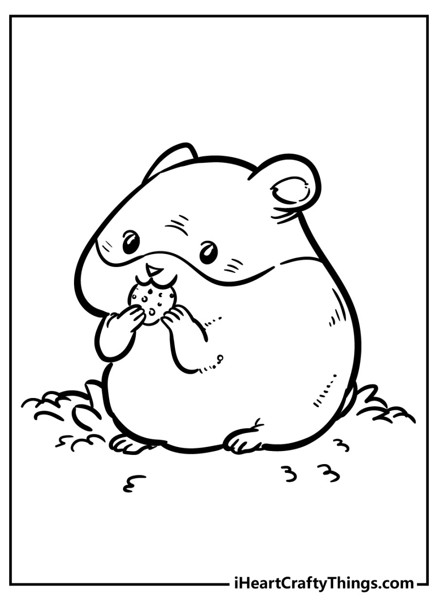 Hamster Coloring Pages (% Free Printables)