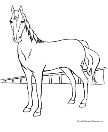 Horse coloring pages, sheets and pictures