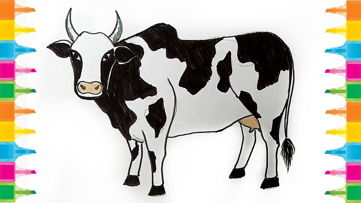 How to Draw a Cow SIMPLE & EASY Drawing for Kids