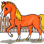 HOW TO DRAW A Horse – Colored With Markers