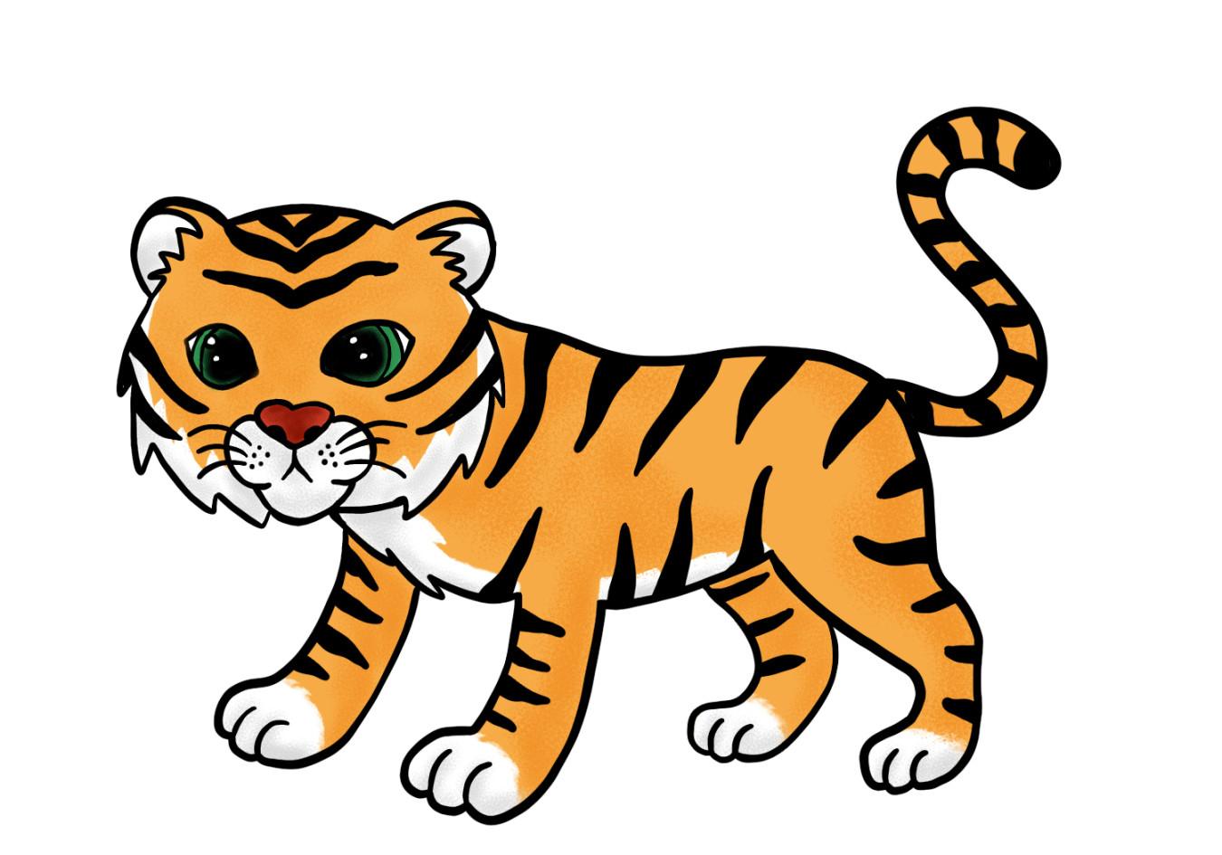 How to Draw a Tiger in  Easy Steps  Design Bundles