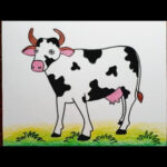 How To Draw Cow Step By Step For Beginners  Cow Drawing Colour  Cow  Drawing Easy..