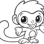 Learning Friends Monkey Coloring Printable