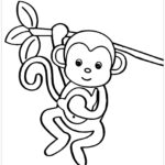 Monkey Coloring For Kids – Monkeys Kids Coloring Pages