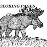 Moose Coloring Page Adult Coloring Picture Animals – Etsy