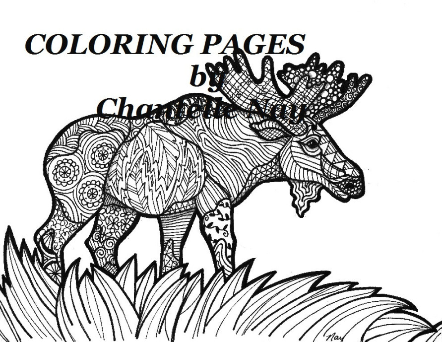 Moose Coloring Page Adult Coloring Picture Animals - Etsy