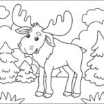 Moose Coloring Page  Free Printable Coloring Pages