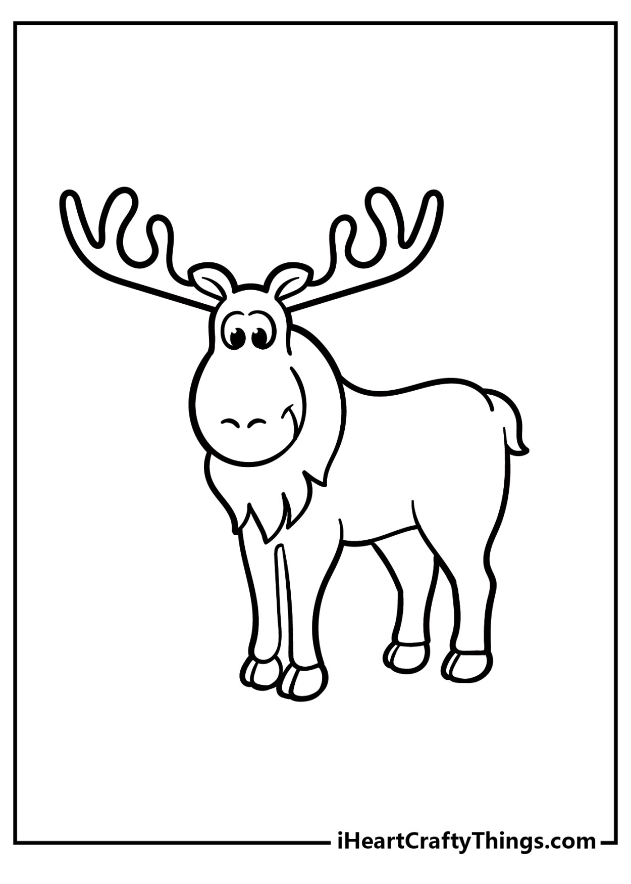 Moose Coloring Pages (% Free Printables)