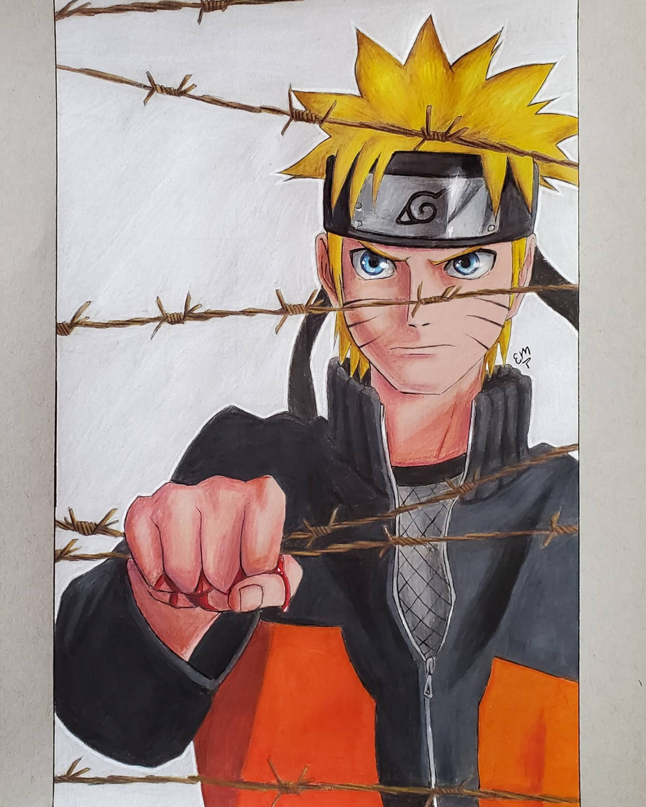 OC) Colored pencil drawing of Naruto! : r/Naruto