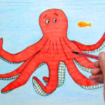 Octopus Drawing And Coloring For Kids Sea Animals Water Aniimals Paint And  With Colored Markers