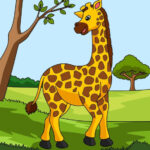 Premium Vector  Giraffe Cartoon Colored Animal Illustration