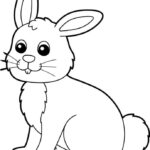 Rabbit Coloring Page Vector Art, Icons, And Graphics For Free Download