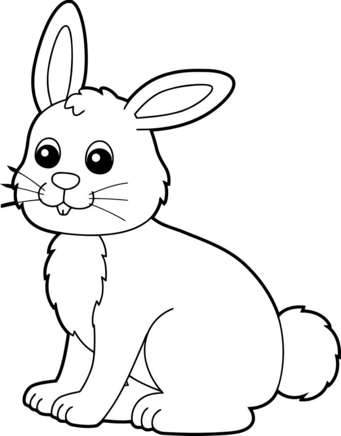 Rabbit Coloring Page Vector Art, Icons, and Graphics for Free Download