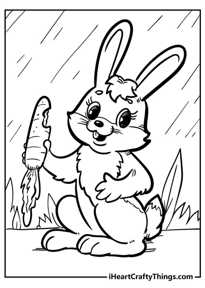 Rabbit Coloring Pages (% Free Printables)