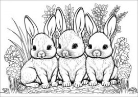 Rabbit - Free printable Coloring pages for kids