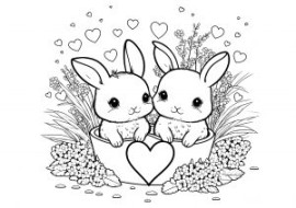 Rabbit - Free printable Coloring pages for kids