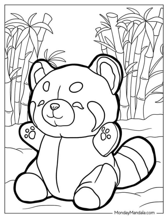 Red Panda Coloring Pages (Free PDF Printables)