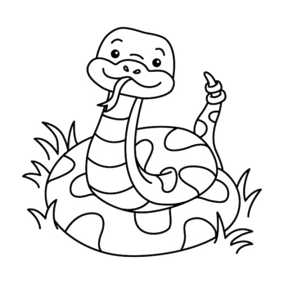 Snake Coloring Images - Free Download on Freepik