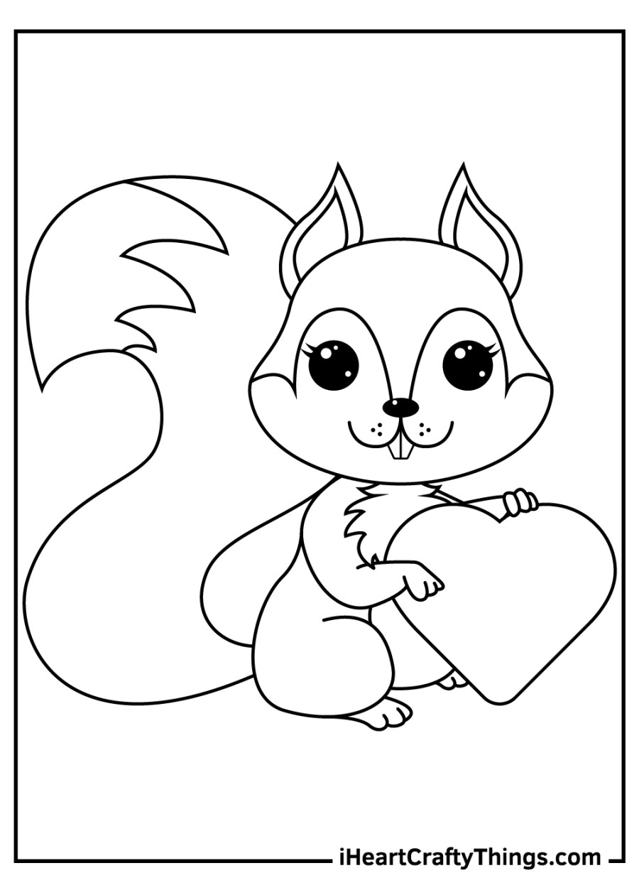 Squirrels Coloring Pages (% Free Printables)