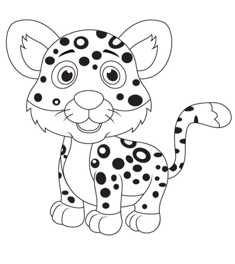 Top  Free Printable Leopard Coloring Pages Online