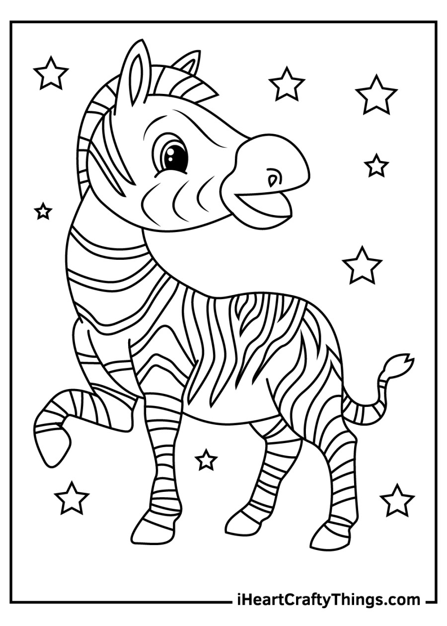 Zebra Coloring Pages (% Free Printables)